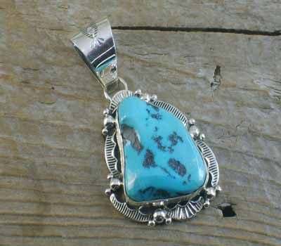 Native American Turquoise Pendant B